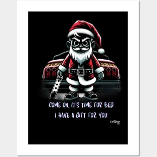 Naughty Spank Claus Threat - A Xmas December Santa Posters and Art